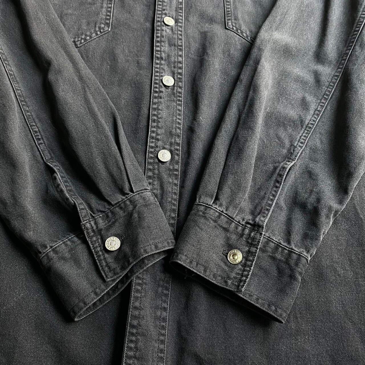 ビッグサイズ Levi's リーバイス 長袖 ブラックデニムシャツ メンズ2XL
