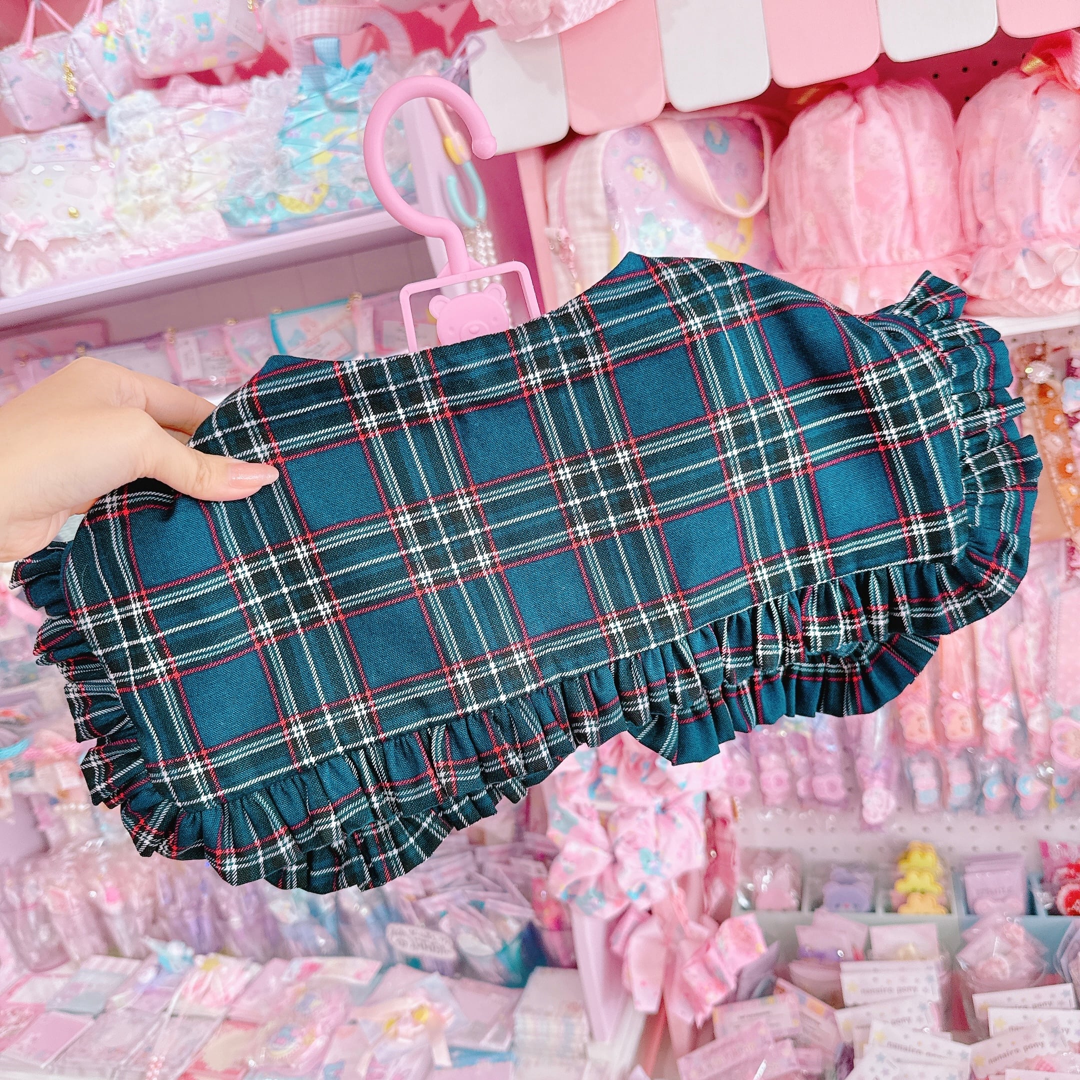 【F1】73-25タータンチェックつけ襟