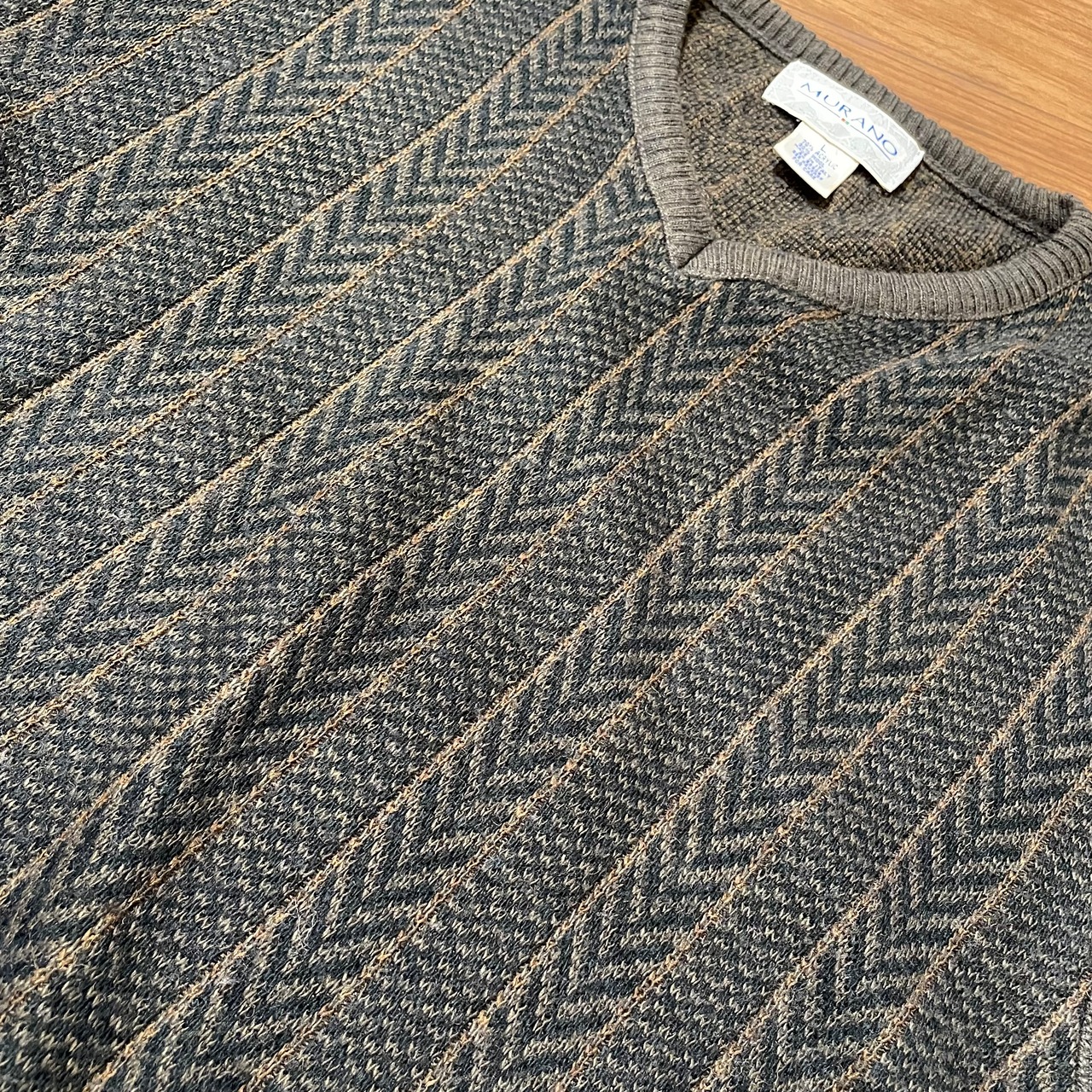 【MURANO】イタリア製 ベスト プルオーバー  柄物 総柄 オールパターン ITALY EU古着 ヨーロッパ古着