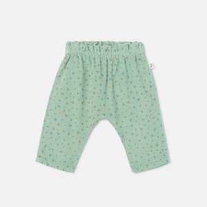 my little cozmo/Floral corduroy baby pants/Green/FLOR251