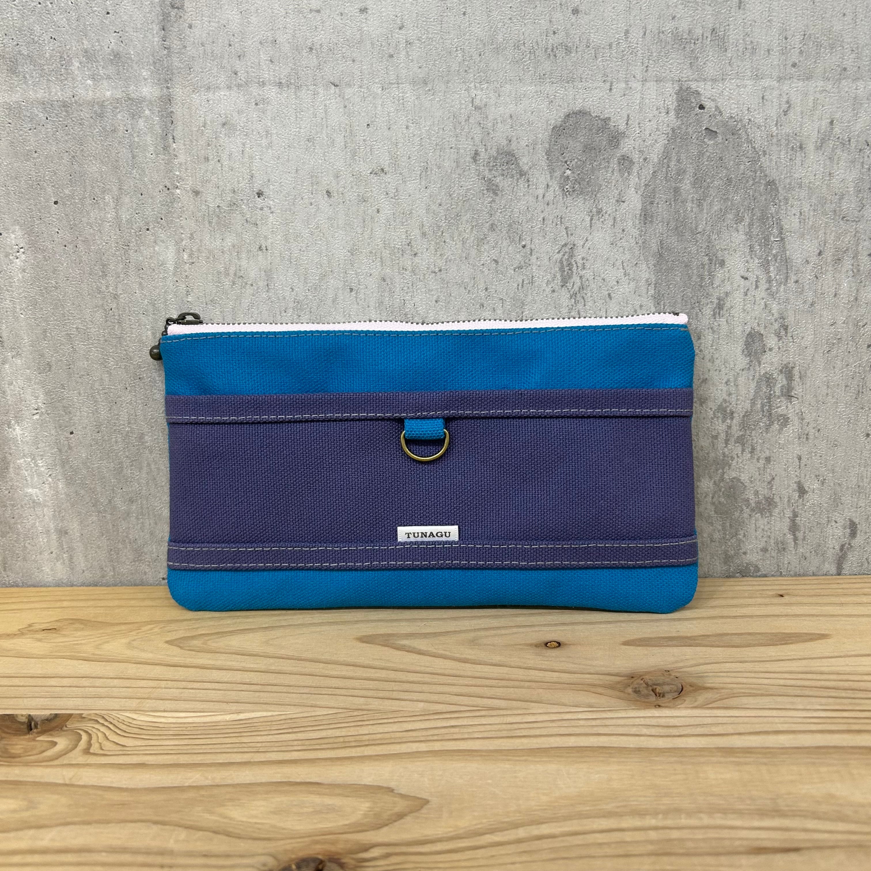 ▼Mulch Wallet pouch 【ダークブルー×パープル】