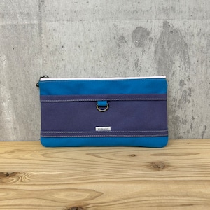 ▼Mulch Wallet pouch 【ダークブルー×パープル】