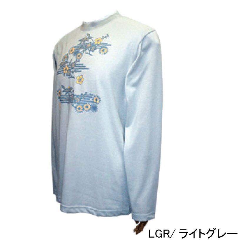 秋冬メンズロングスリーブTシャツ（ライトグレー）PE-703M