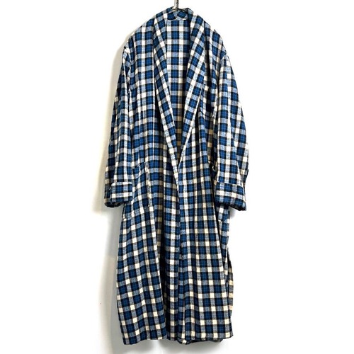 Vintage Wool Gown Robe [1960s-] Vintage Plaid Pattern Wool Robe