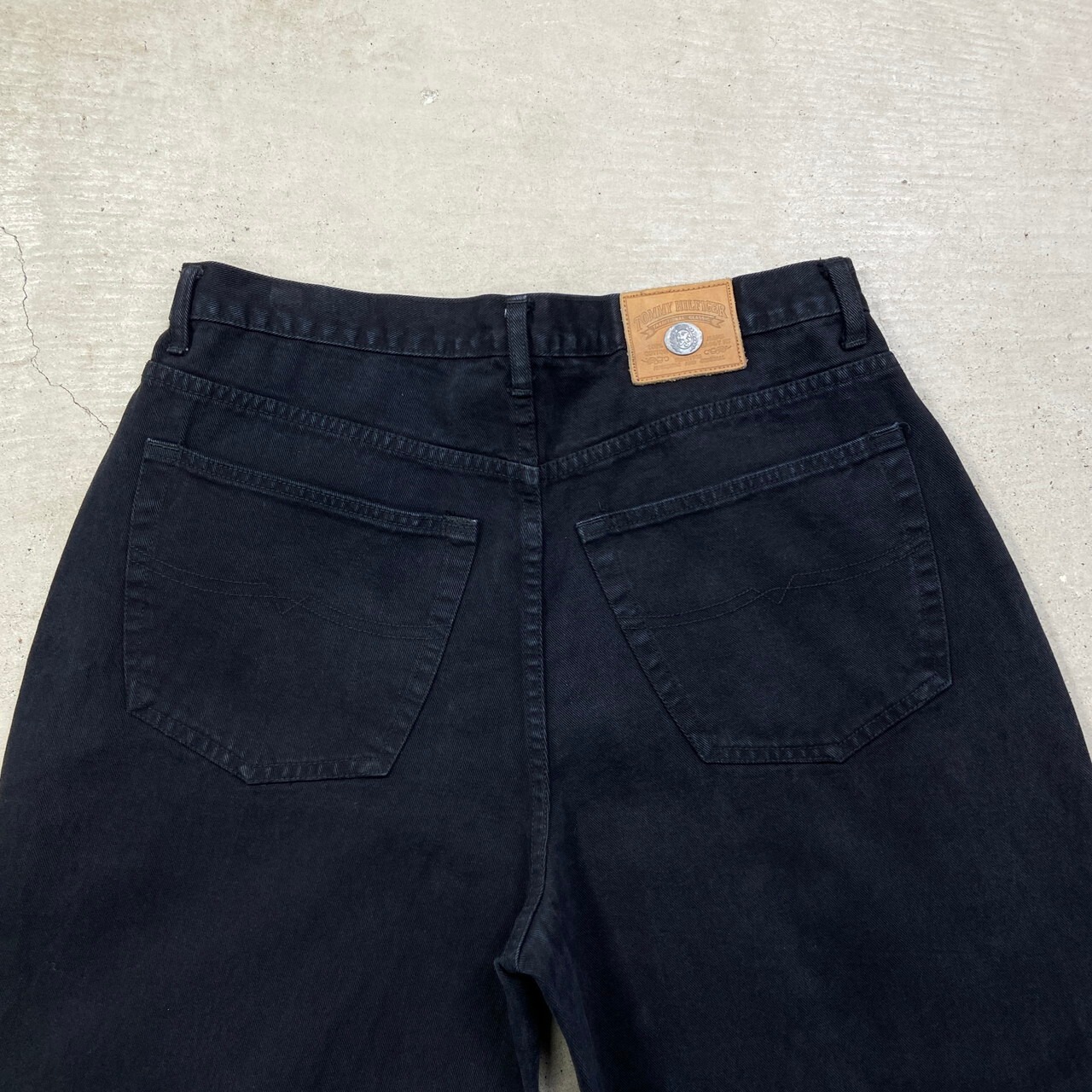 90年代 TOMMY HILFIGER トミーヒルフィガー ワイド バギー ブラック 
