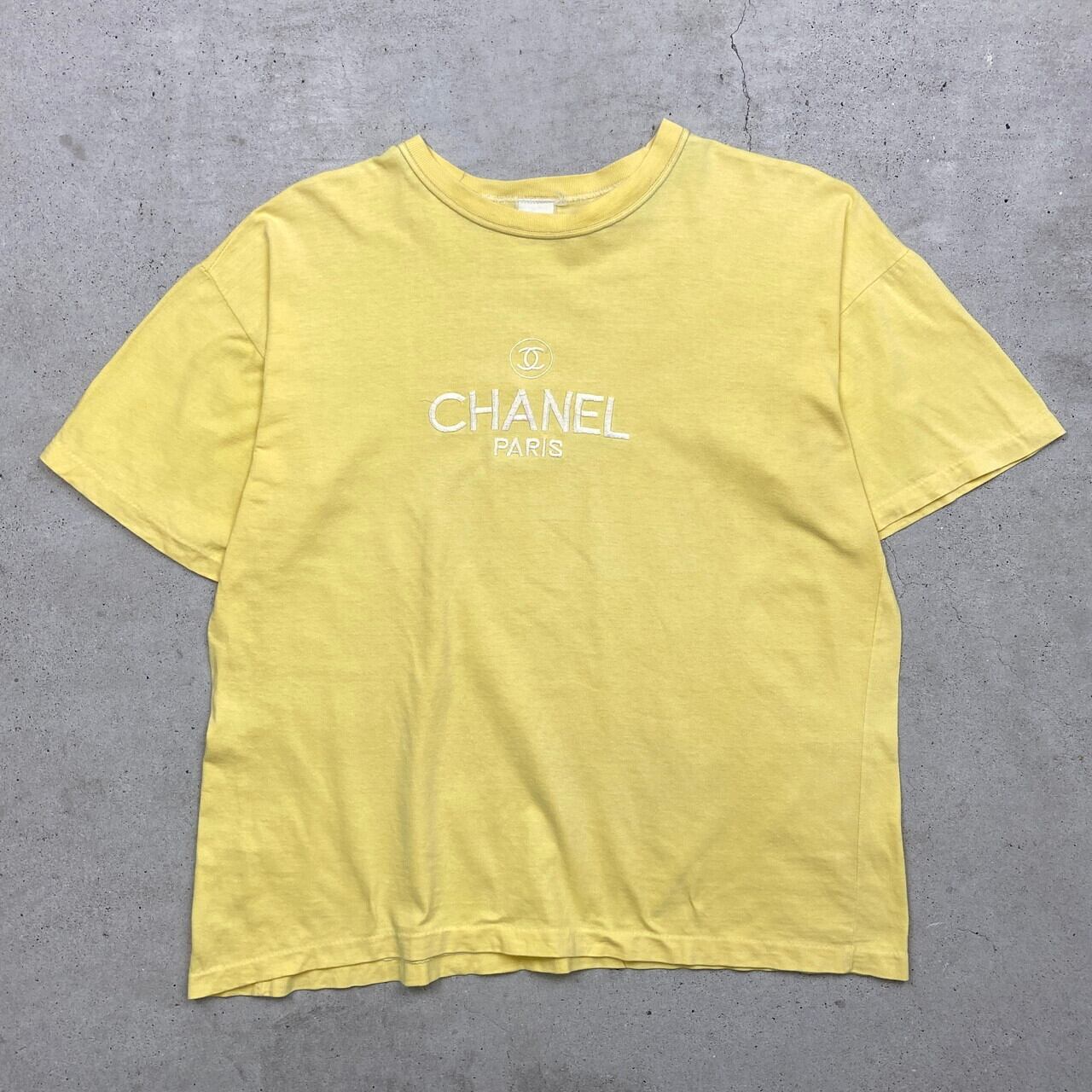 BOOTLEG CHANEL ブートレグ シャネル ロゴ刺繍 Tシャツ 短丈 メンズM  