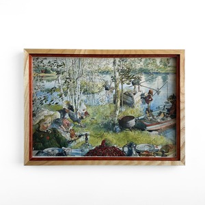 カール・ラーション　フレーム付きポスター　ザリガニ漁