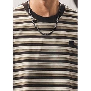 ボーダー柄クルーネックTシャツ 10117