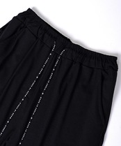 COOLAグラフィティプリントクロップドTシャツ&パンツ (BLACK)　CQ-48144