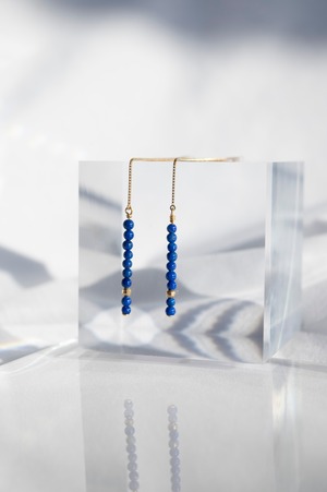 K18 Oriental Earrings Lapis lazuli 18金オリエンタルピアス(ラピスラズリ)