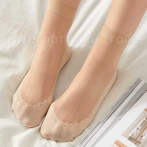 【送料無料1000円】レディースファッション ストッキング風 ショートソックス 5足セット レディース フリーサイズ 22-24cm ナイロン 薄手 靴下 見えにくい おしゃれ 蒸れにくい 快適 丈夫　cw-a-6286