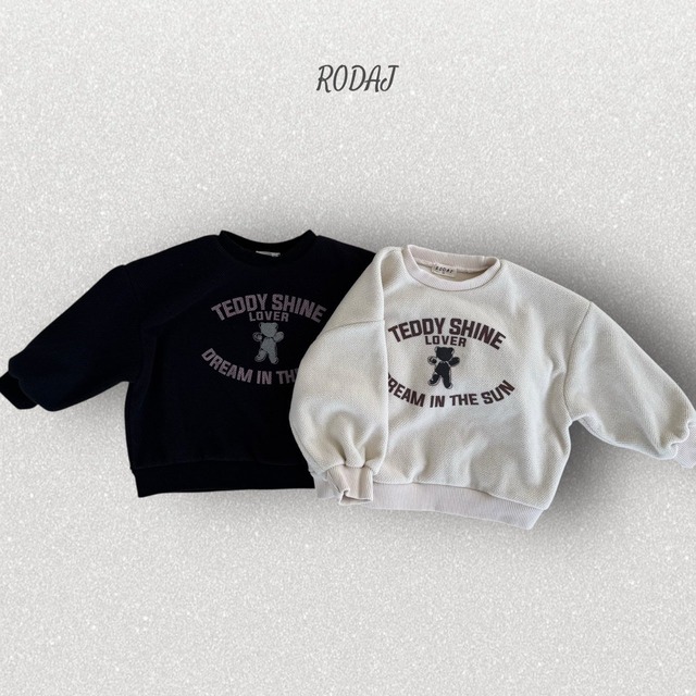 【取寄】rodaj｜bear sweatshirt｜ベアスウェット｜XS-JL｜kids&jr｜25 winter