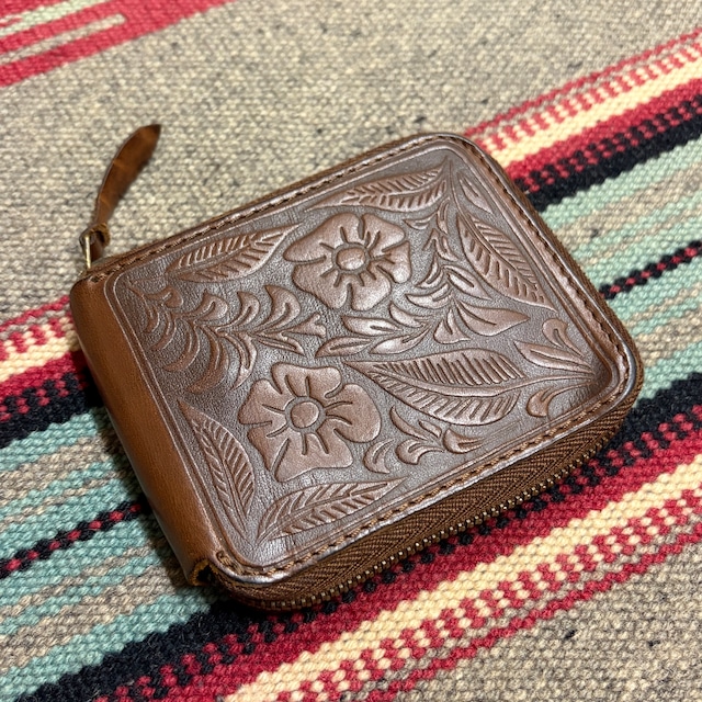 RRL CARVING LEATHER WALLET ITALY製