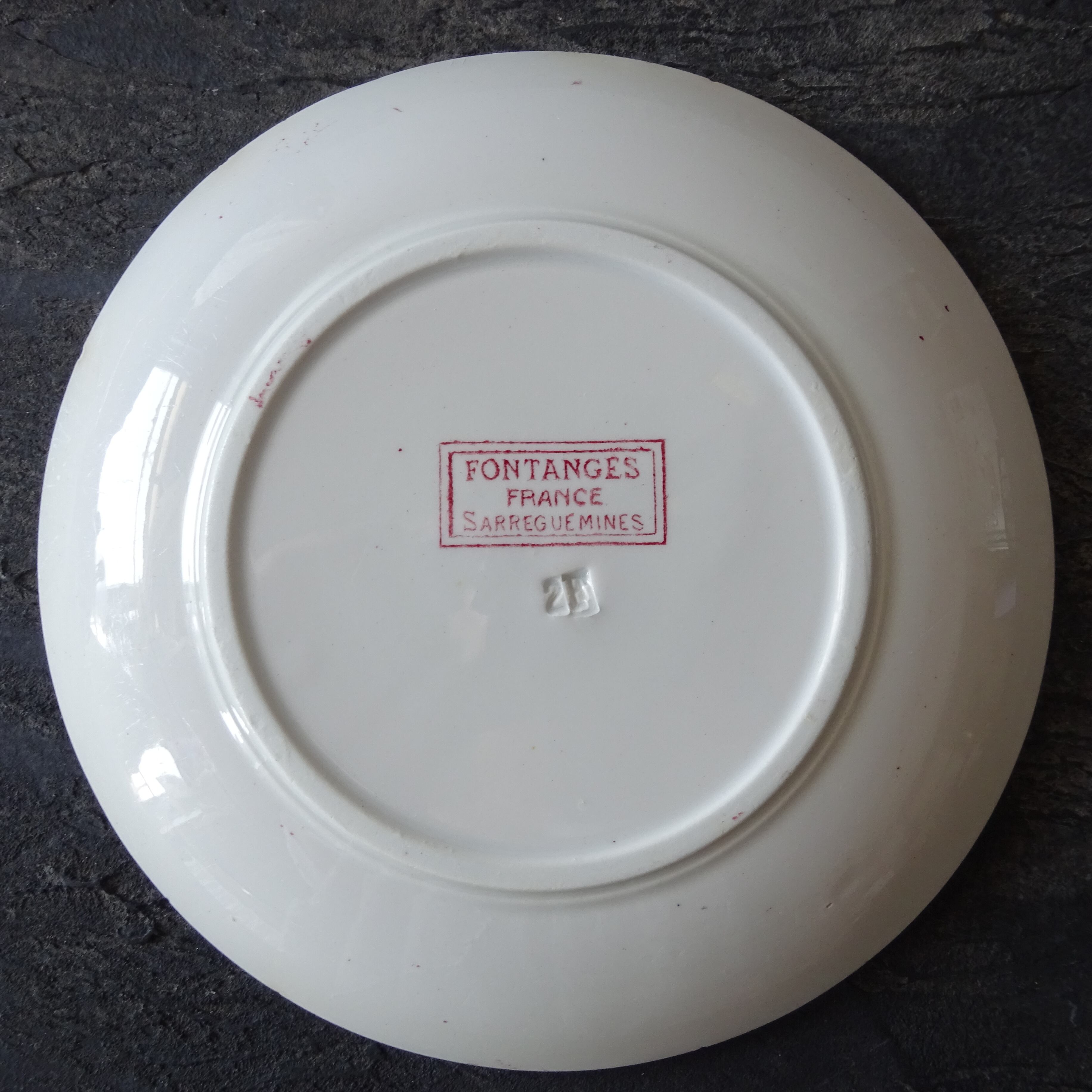 【 Épuisé 】Sarreguemines*modèle《FONTANGES》petite assiette