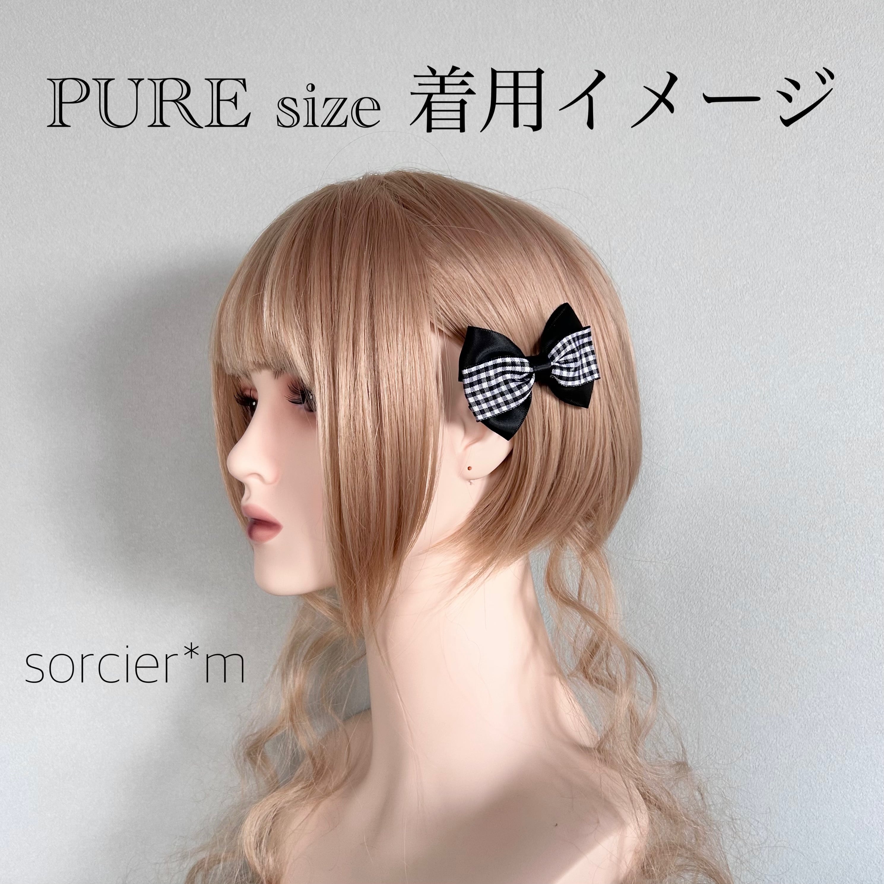 Jewel ♡ リボン ヘアクリップ ヘアピン 量産型 ピンク ブラウン