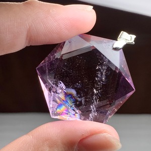 8.六芒星☆虹 アメトリン ペンダントトップ