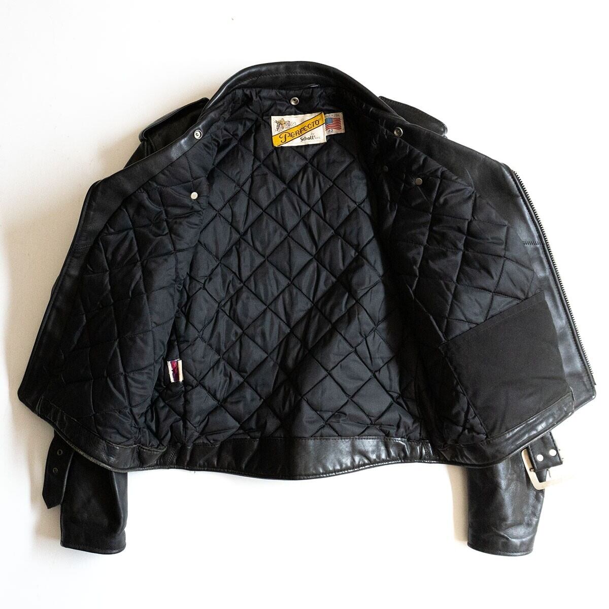 Schott 618 ビッグサイズ42 ライダースジャケット ダブル レザー