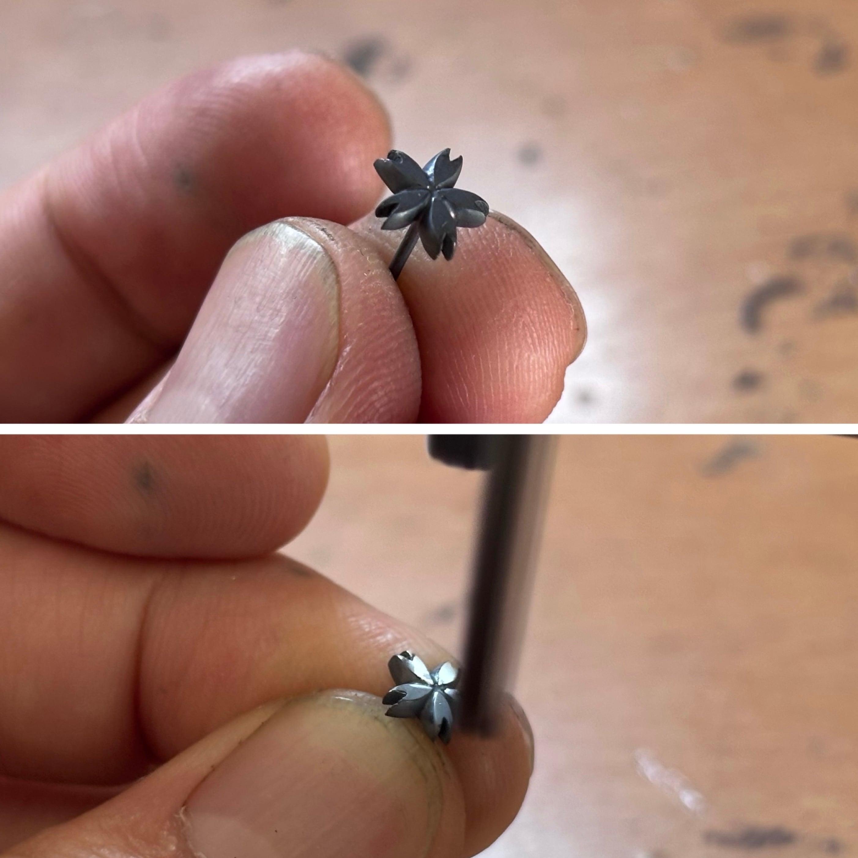 桜ピアス シルバー925 片耳用 | セカンドピアス つけっぱなし | V系