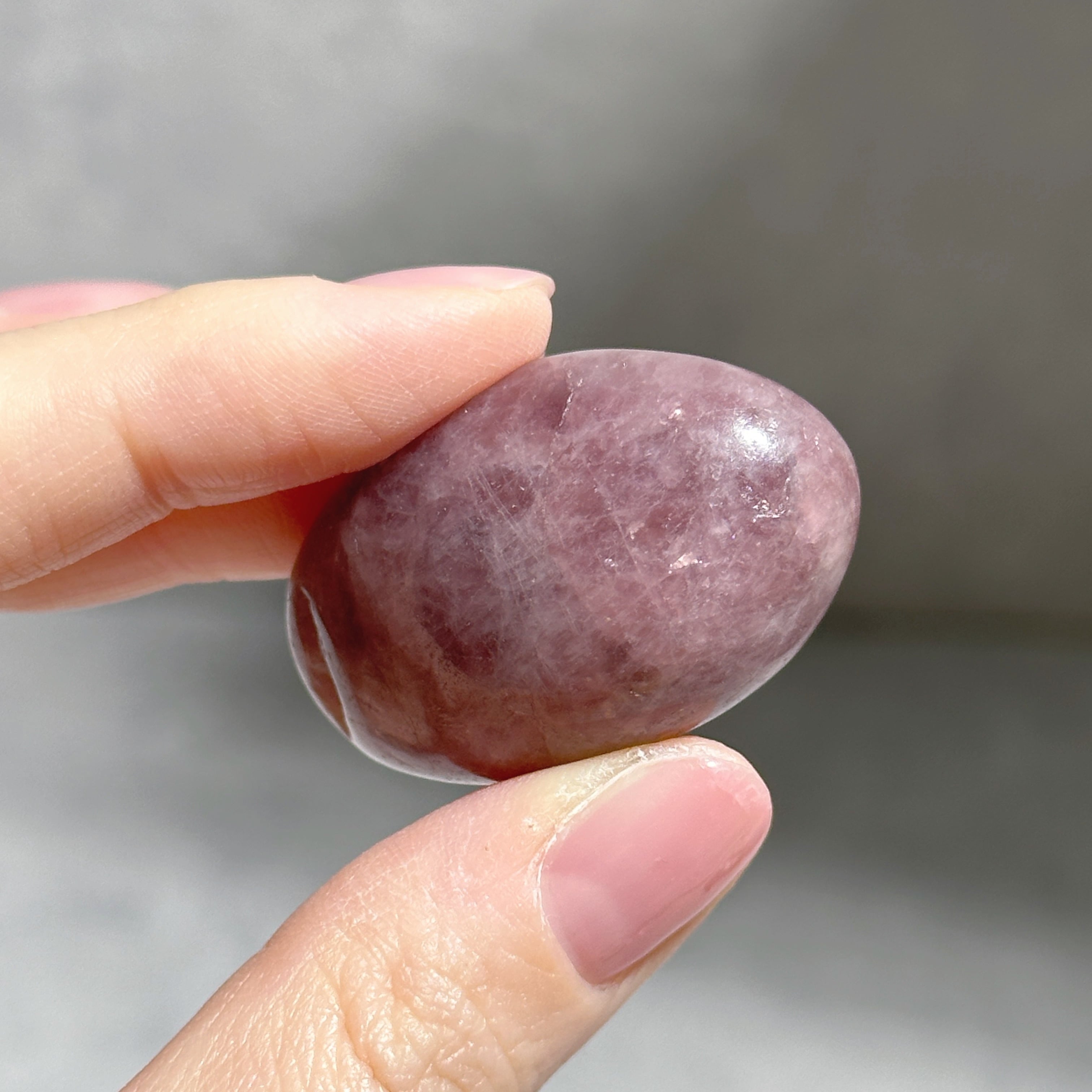 パープルローズクォーツ パームストーン42◇Purple Rose Quartz