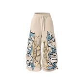 ストリート レタリングプリント スウェットパンツ P363