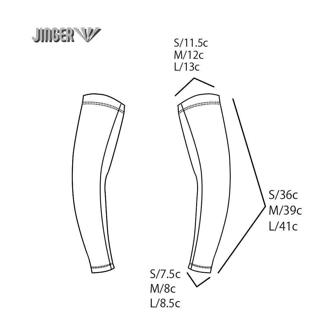 JINGER】アームカバー【J-7022/BLK】 | JINGER