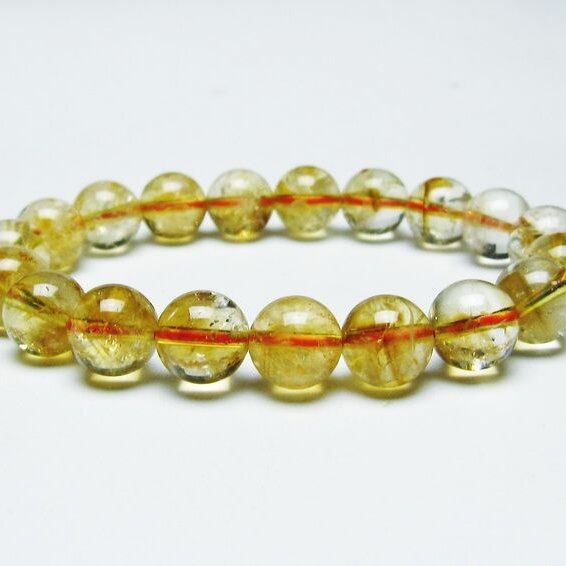 シトリンクォーツ ブレスレット 虹入り 11mm シトリン ブレス 一点物 メール便可 [M便 1/10] 111-46211