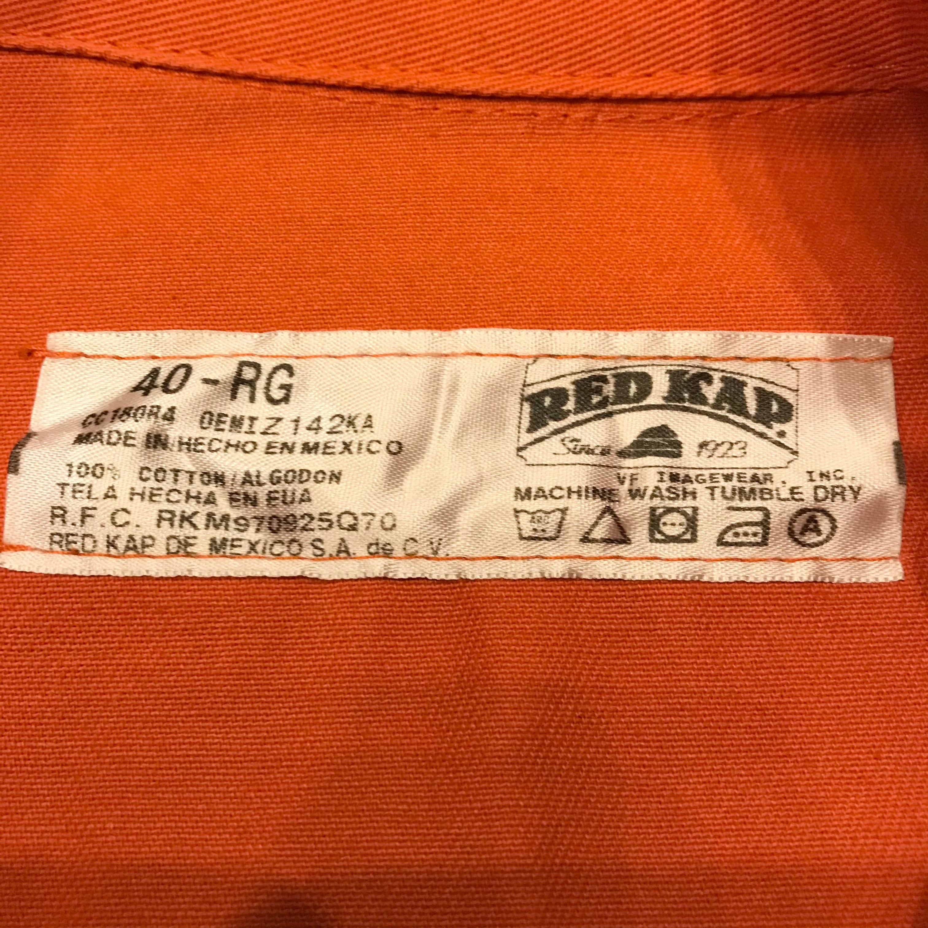 8153円 日本初の 希少！RED KAP【レッドキャップ 】1990年代！つなぎ（ヴィンテージ・オールインワン）！MADE IN  作業服