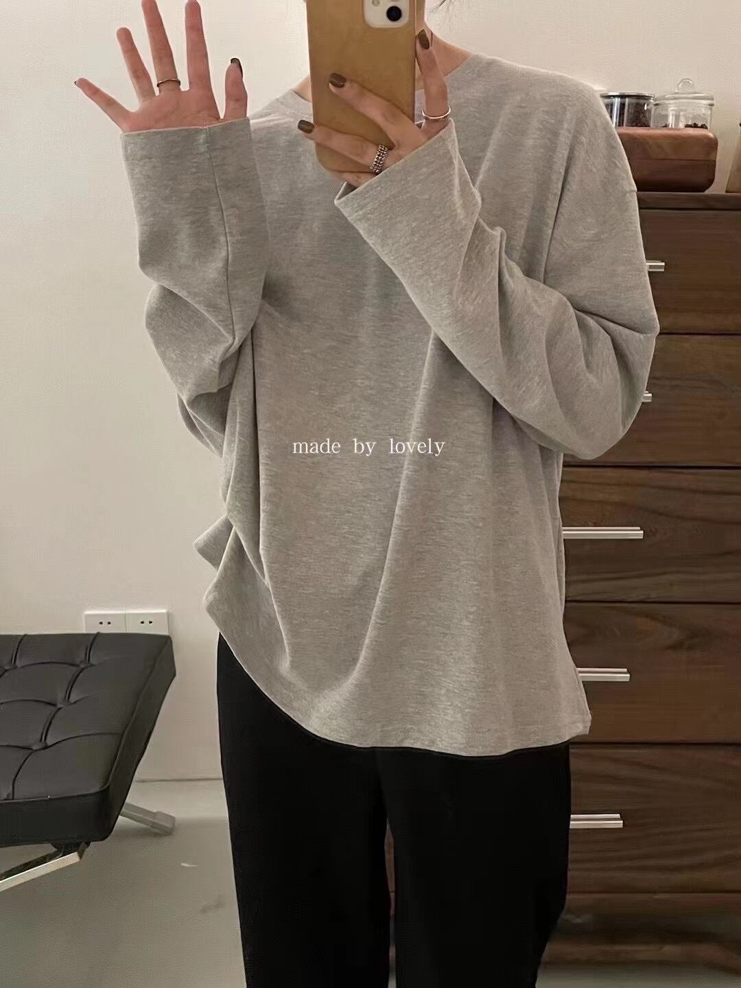 ゆる無地ロンT　AJ2085-I021