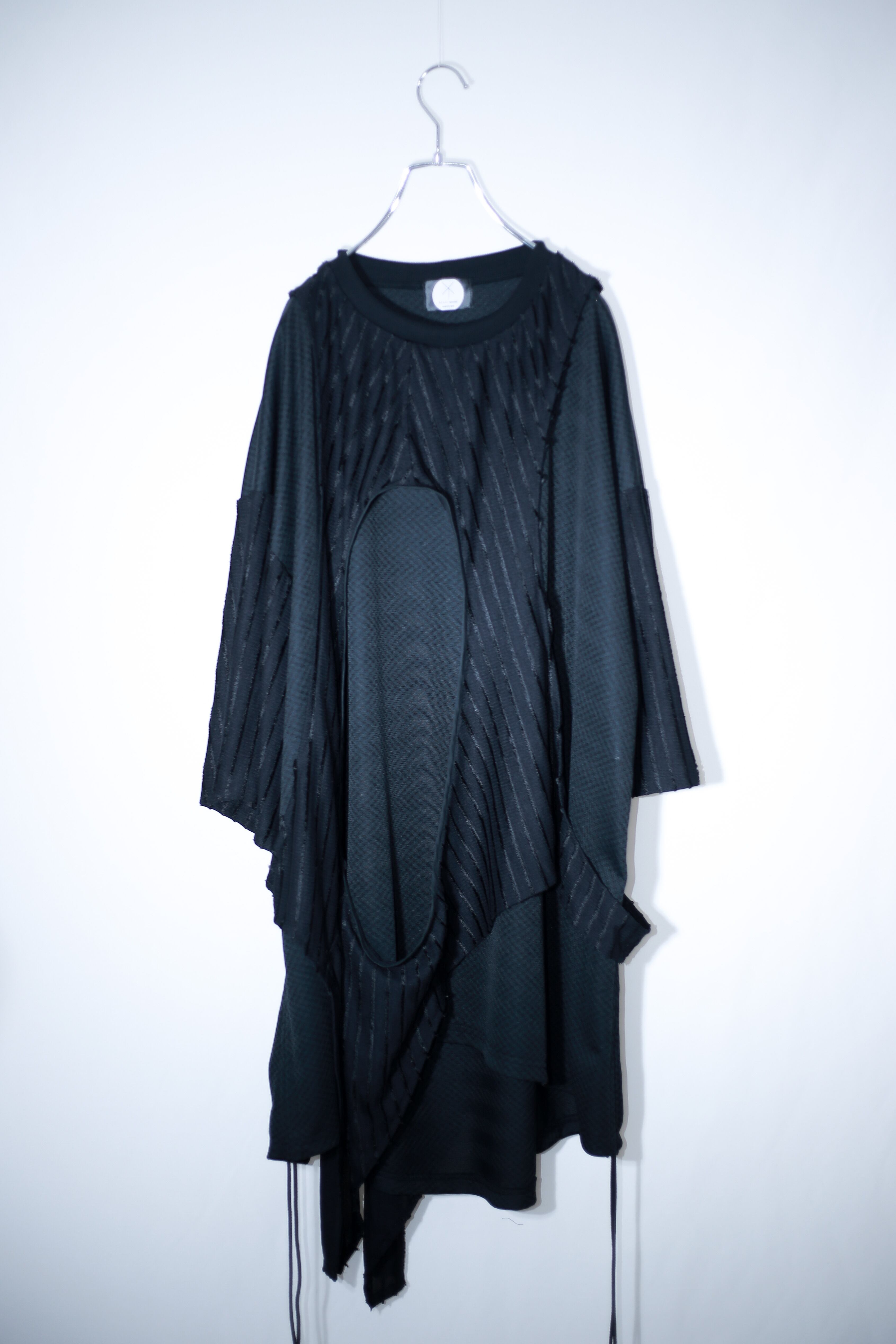Gather-T-shirts Lay(black)