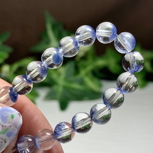 透明度抜群☆デュモルチェライトインクォーツ・ブレスレット