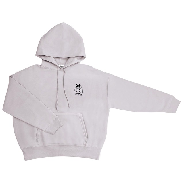 drowsy.. FRONT SMALL DOG LOGO HOODIE / 22AW / FP