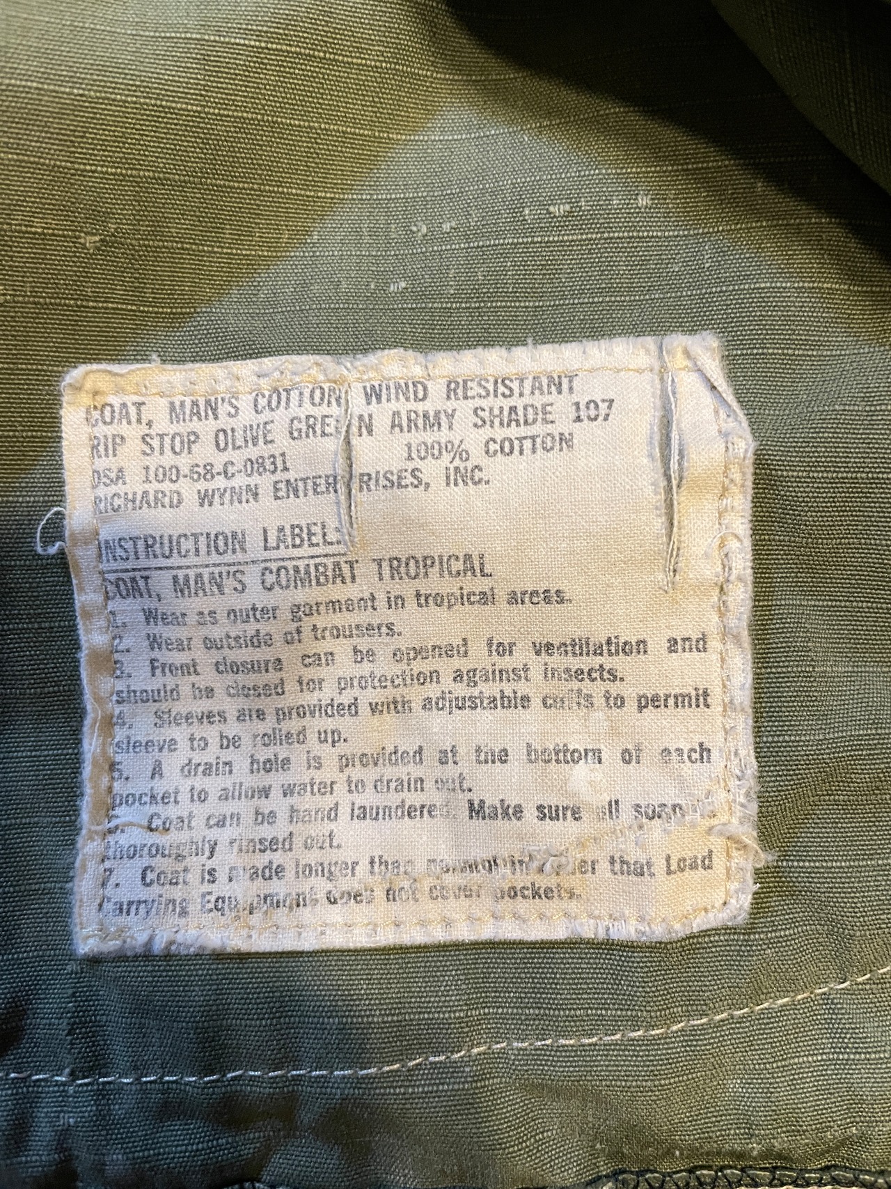 60s / U.S.ARMY Military / Jungle Fatigue Jacket / REMAKE
