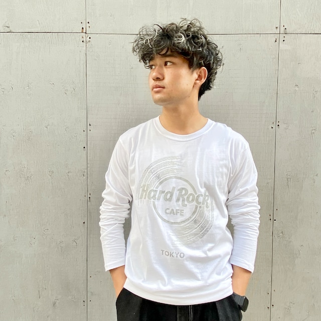 TOKYO 東京 Vinyl Logo Long Sleeve T-Shirt White