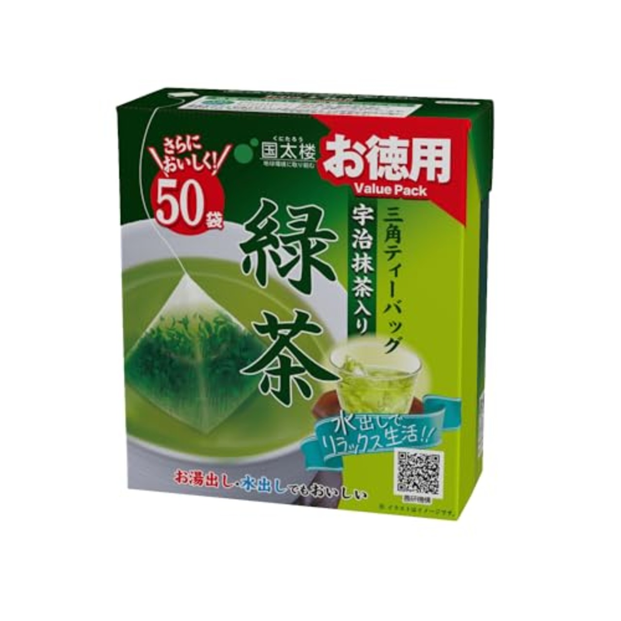 国太楼 お徳用宇治抹茶入り緑茶三角ティーバッグ50P