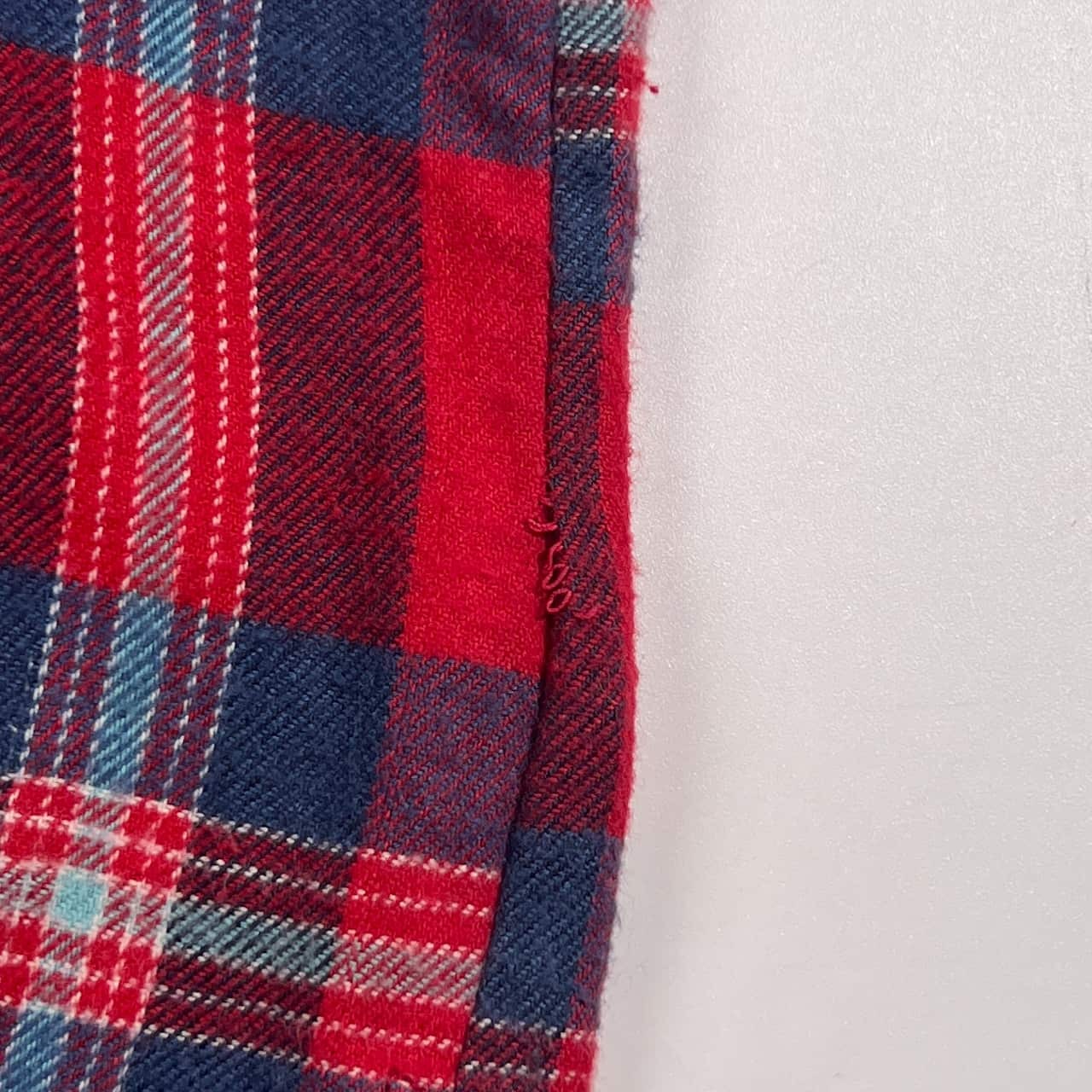 ビンテージ Chipie PRODUCT シピー チェック ジップアップ 長袖 ネルシャツ M/レッド系 メンズ アメカジ ワーク