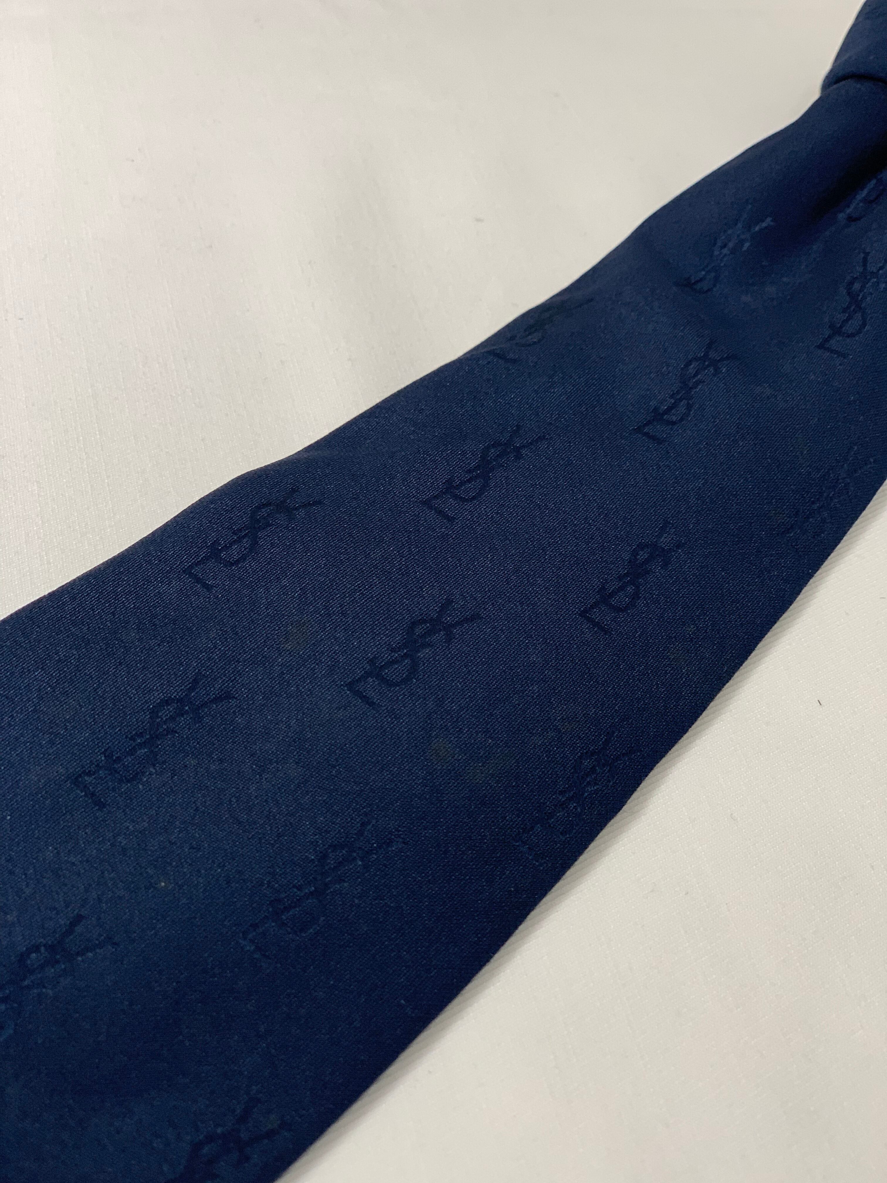 YSL イブサンローラン イヴ・サンローラン ネクタイ ブランド ネイビー