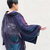 【即納品】Rumi Rock羽織　オーロラ　ピンク×グリーン　[ B1004 B1005]