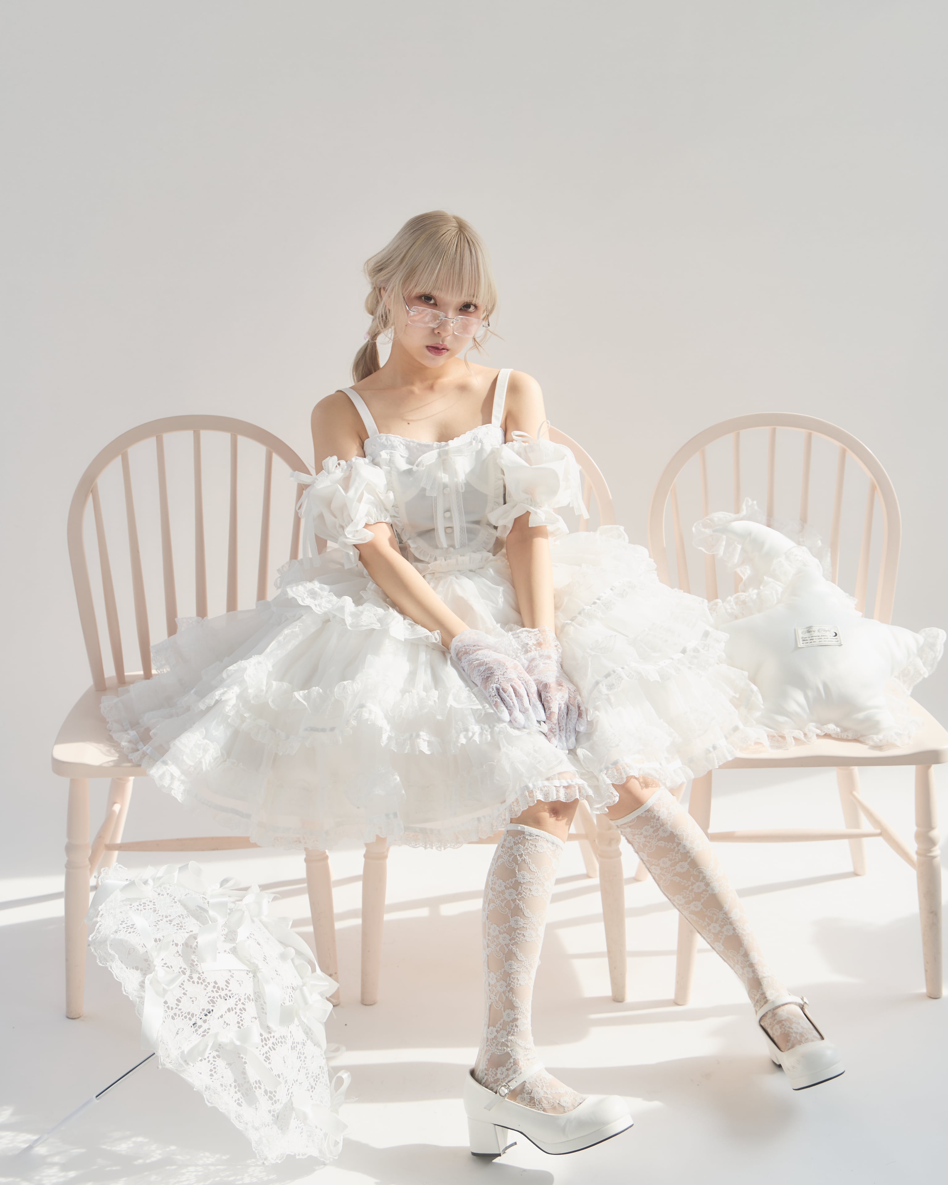 Starry⭐︎バイカラーリボンブラウス | lilLilly official webstore