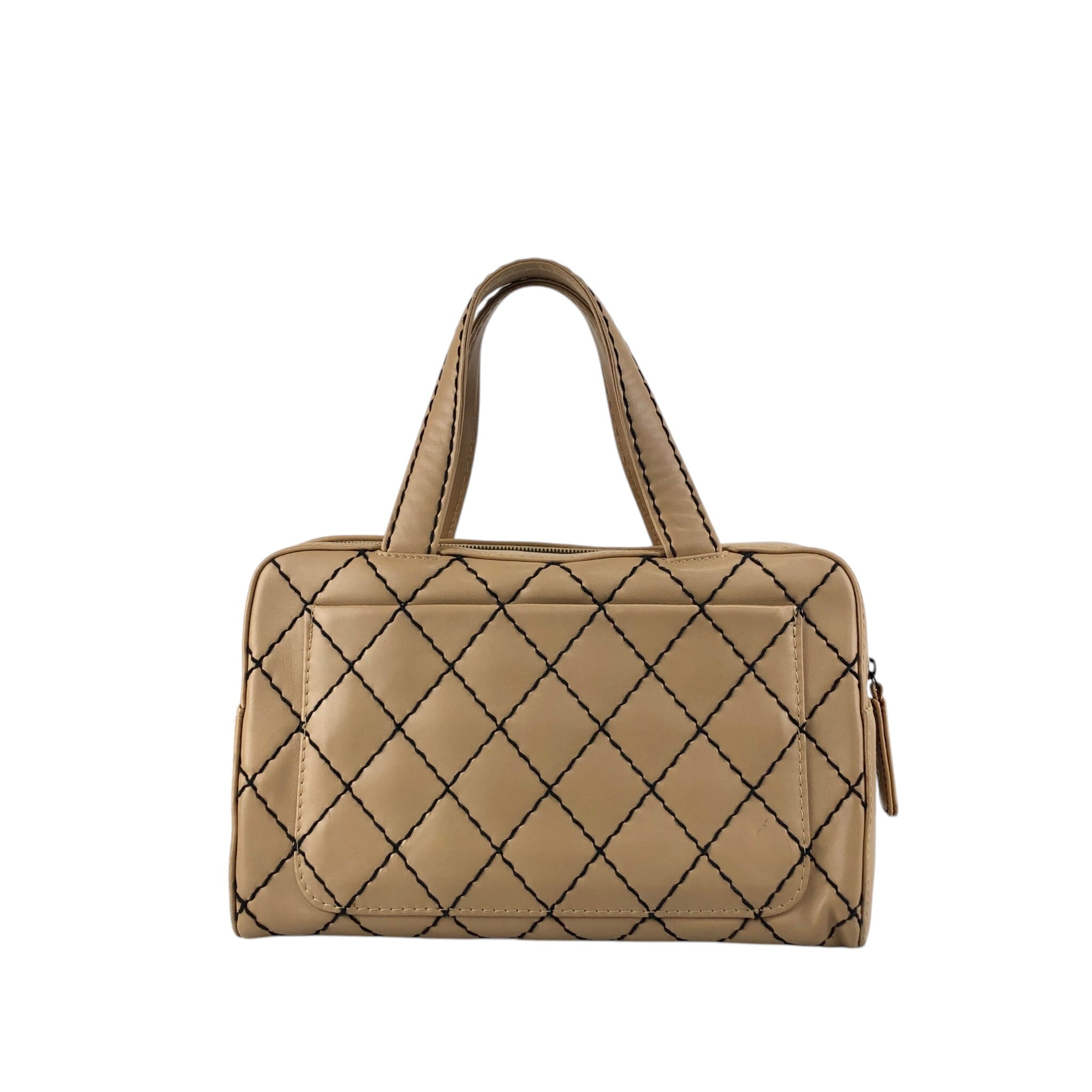 CHANEL シャネル マトラッセ ハンドバッグ ベージュ ココマーク