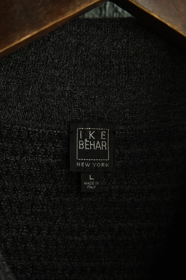 Utah/80-90's "IKE BEHAR" knit polo shirt/made in italy