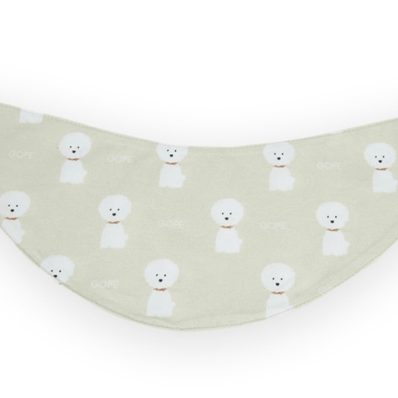 【予約】[ GOPE ] Picture Dog Bandana｜WHITE × IVORY - 9