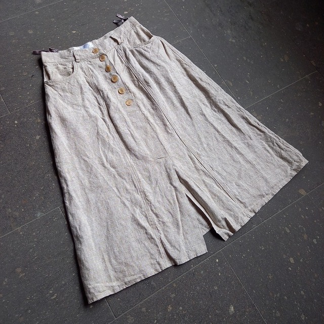 ヨーロッパ製 リネンスカート used [107031]