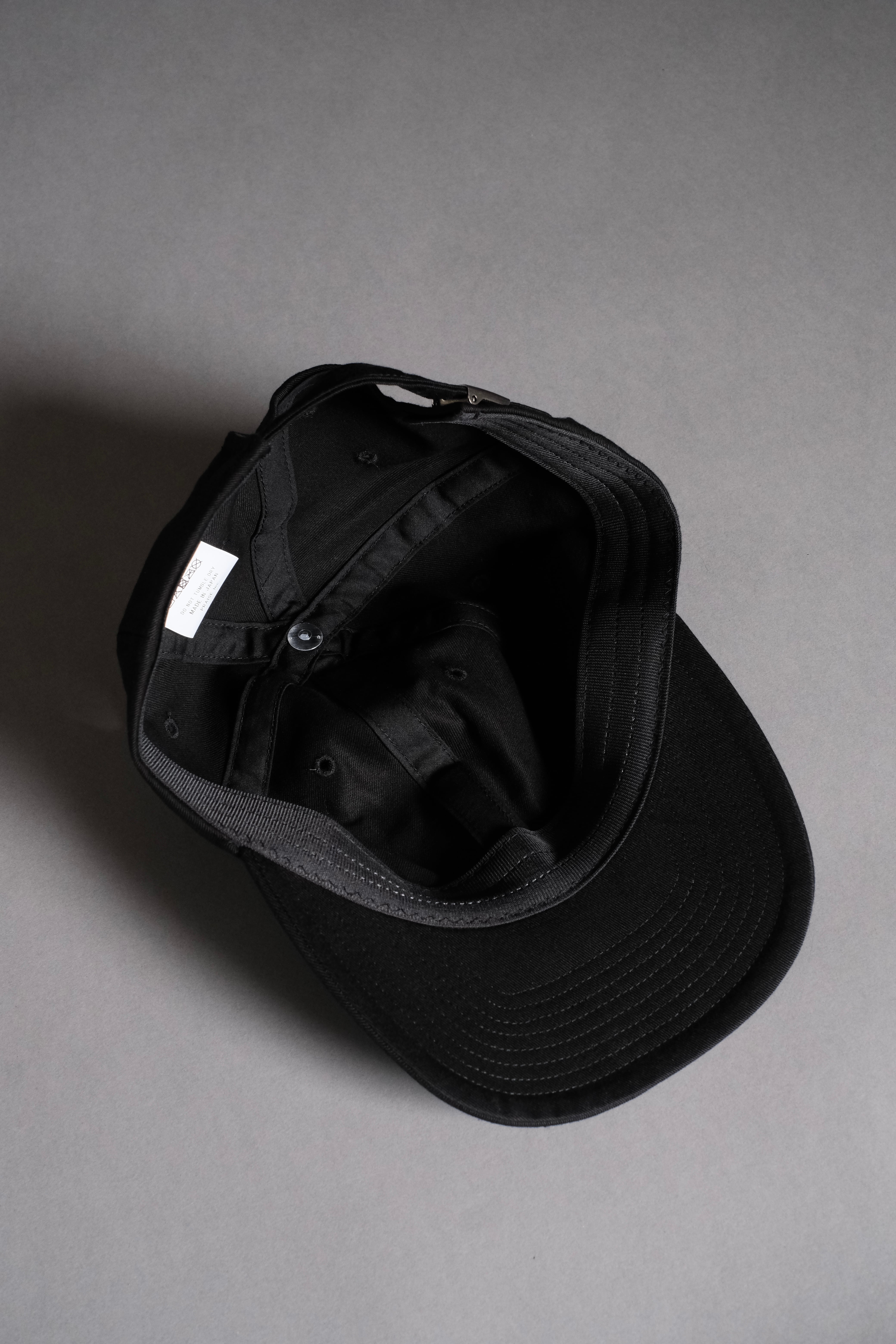 ULTERIOR / WASHD VINTAGE TWILL 6 PANELED CAP 'BLACK' | LIVING