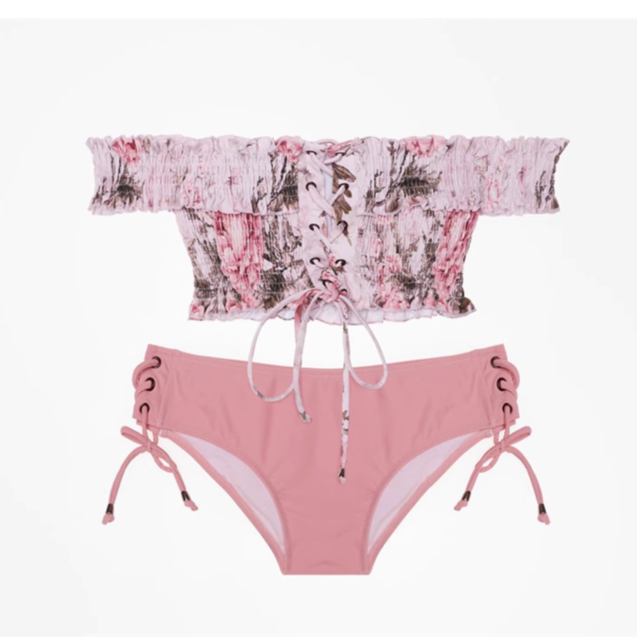 Floral Strapless Bikini 5121