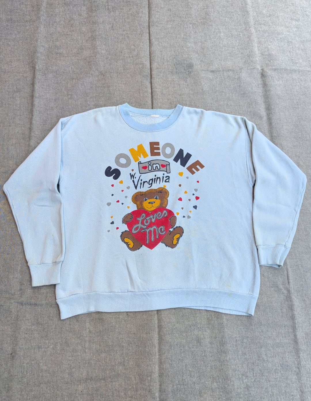 80s SOMEONE W Virginia Loves Me sweat 小岩店