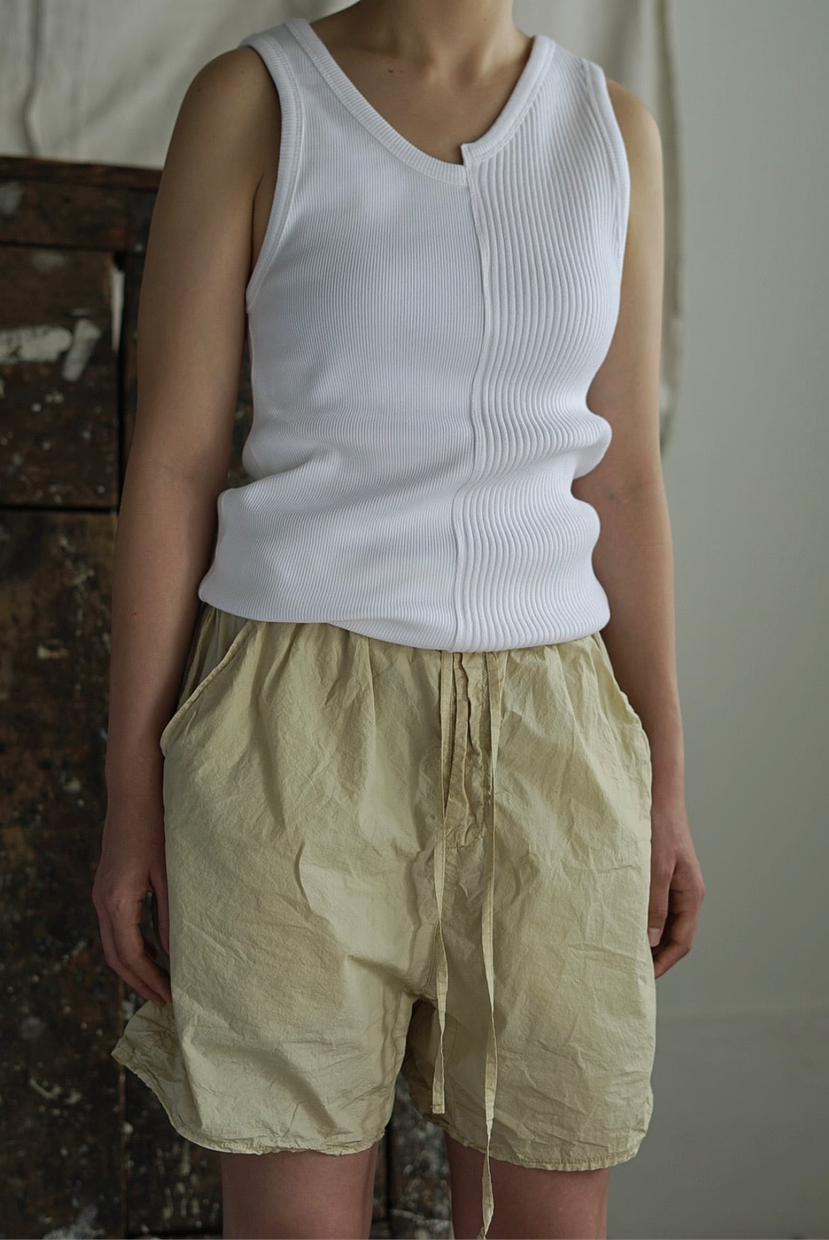 CHRISTINA SEEWALD - ASYMMETRIC VEST TOP, BASICS / WHITE | Brownie