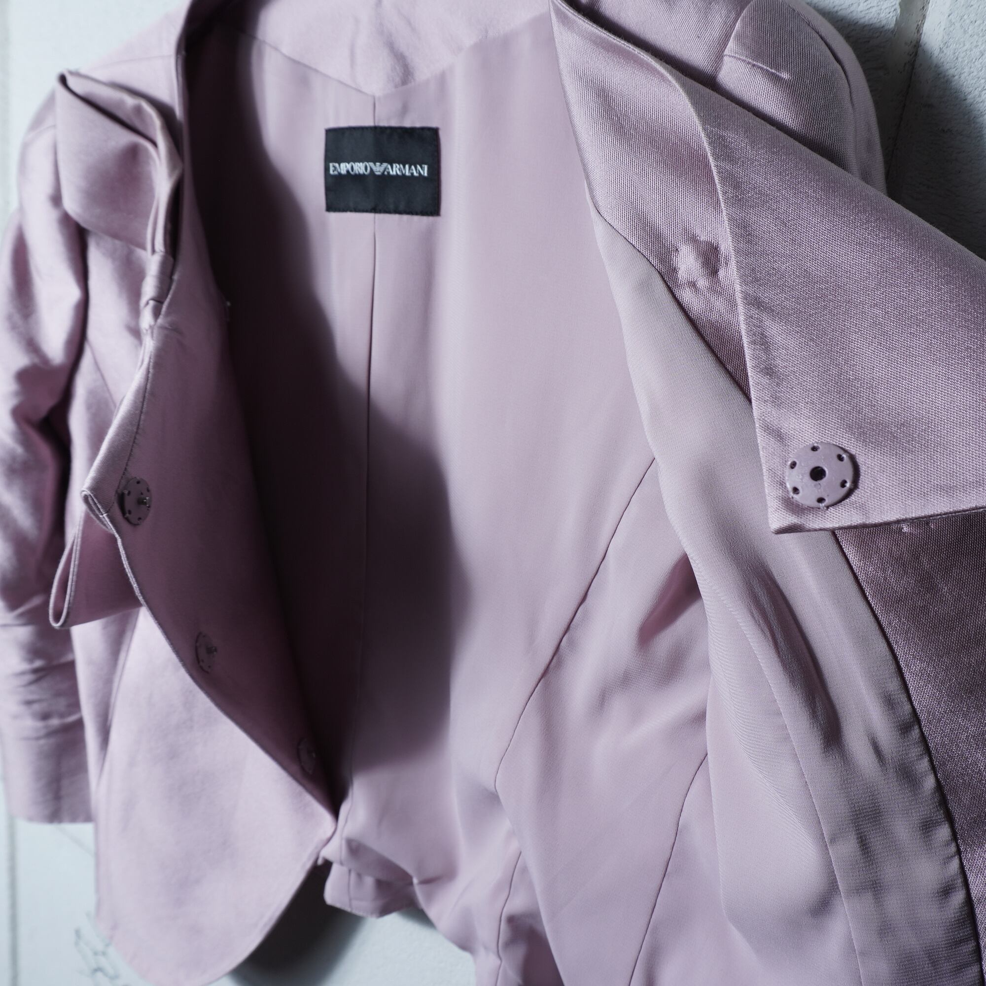 EMPORIO ARMANI】エンポリオアルマーニ ノーカラーショートジャケット