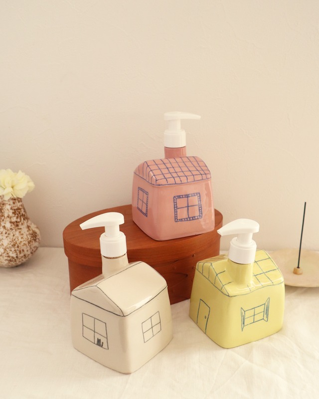 Top Top ハンドメイド 陶器のハンドソープ・ディスペンサー /Rose