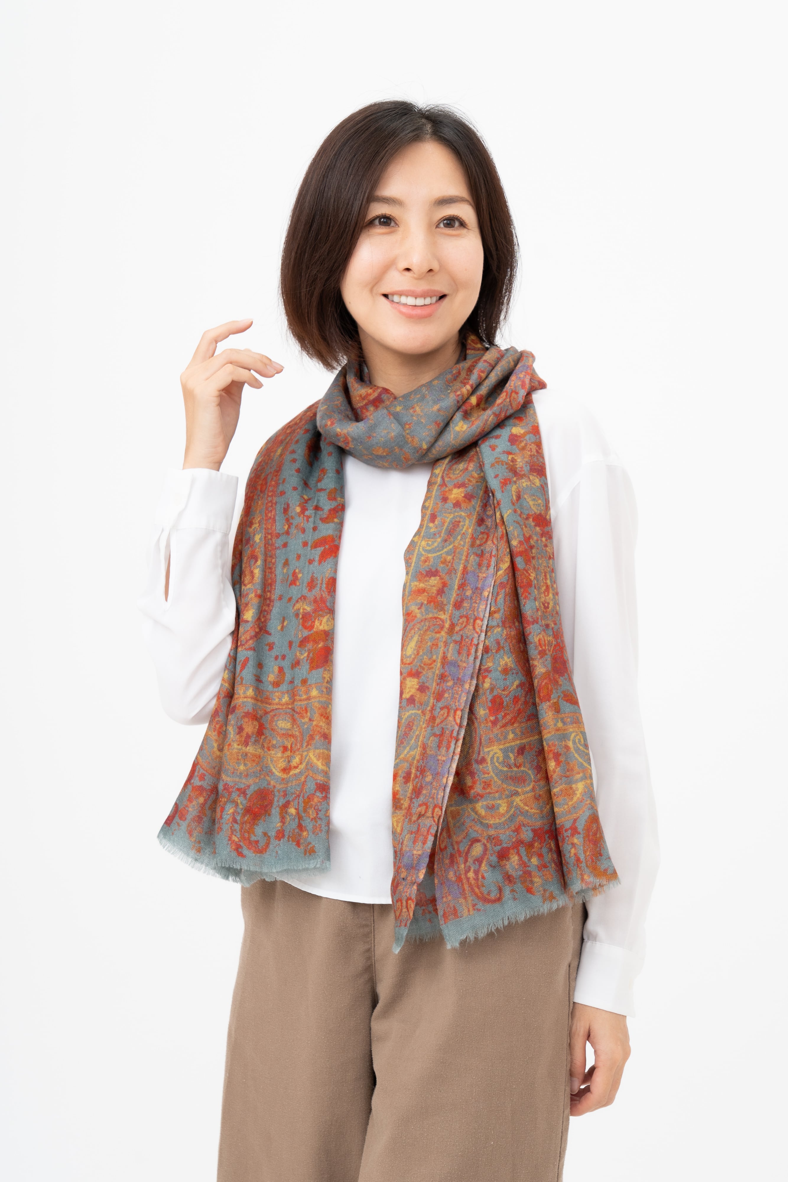 大幅ストール（60cm幅〜） | カシミヤストール専門店 田中久｜カシミヤ