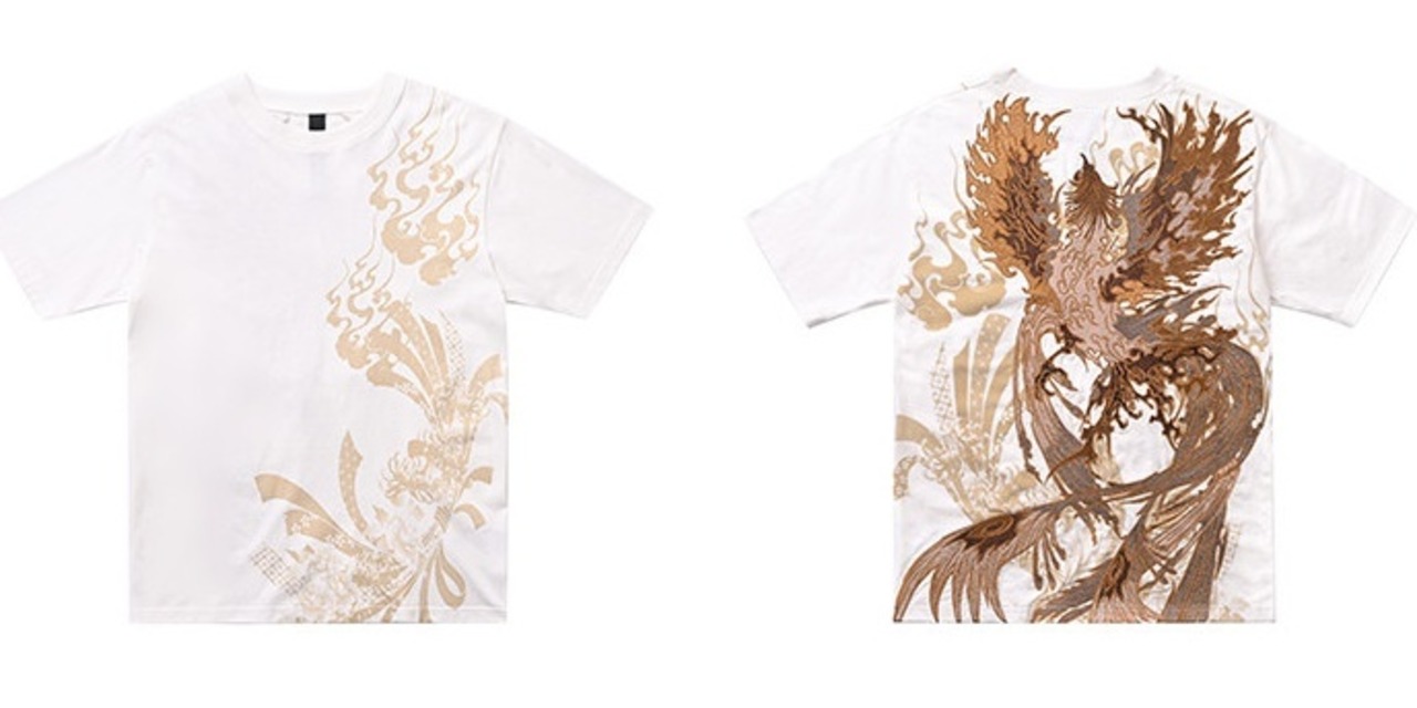 Vermilion Bird Embroidered T-Shirt 2color【G1017】